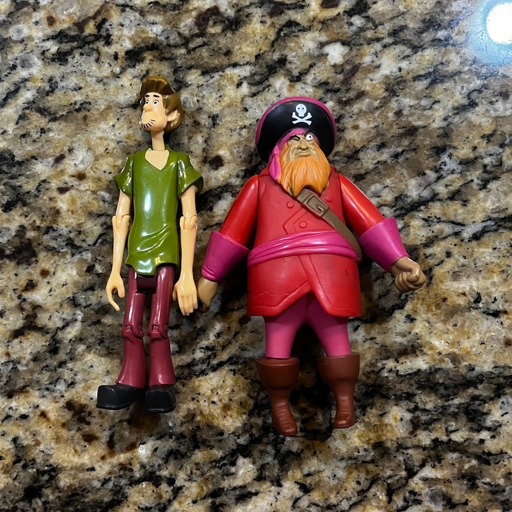 Scooby-Doo Shaggy Rogers & Ghost of Redbeard Action Figure Lot Hanna-Barbera